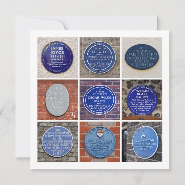 Carte Writers' Plaques (Devant)