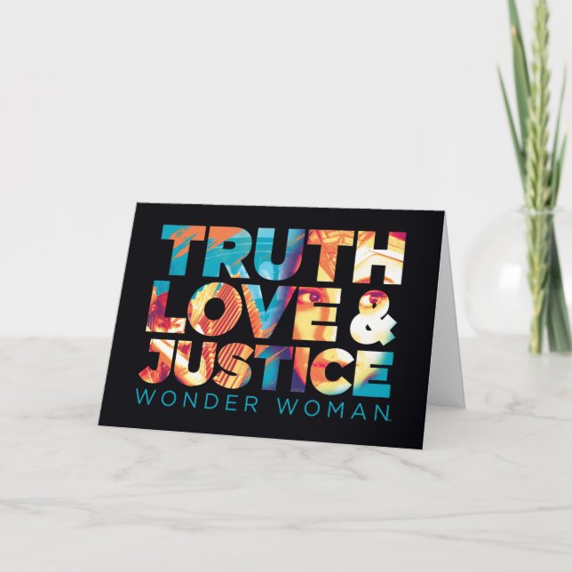 Carte WW84| Truth Love & Justice Wonder Woman Cutout (Devant)