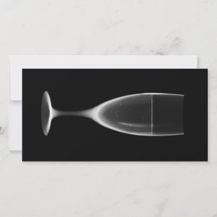 CARTE X RAY CÉLÉBRATION CHAMPAGNE NOIR & BLANC