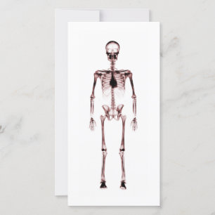 Carte X-Ray Vision Single Squelette Blanc Rouge