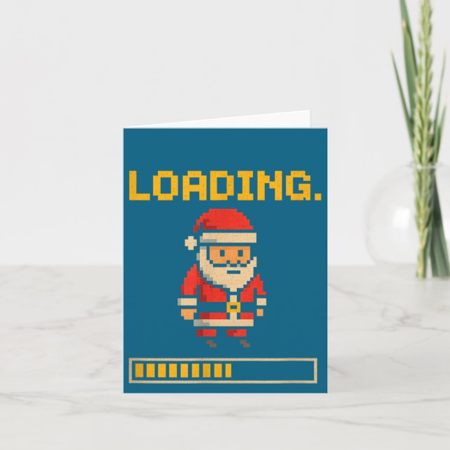 Carte Xel Santa Loading Retro Christmas Gamer Shirt  (Devant)