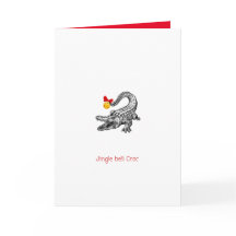 Carte Xmas Crocodile Aussie