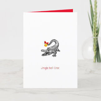 Carte Xmas Crocodile Aussie
