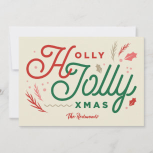 Carte Xmas moderne rétro