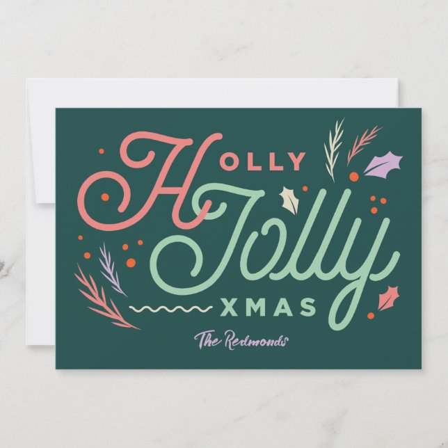 Carte Xmas moderne rétro (Devant)