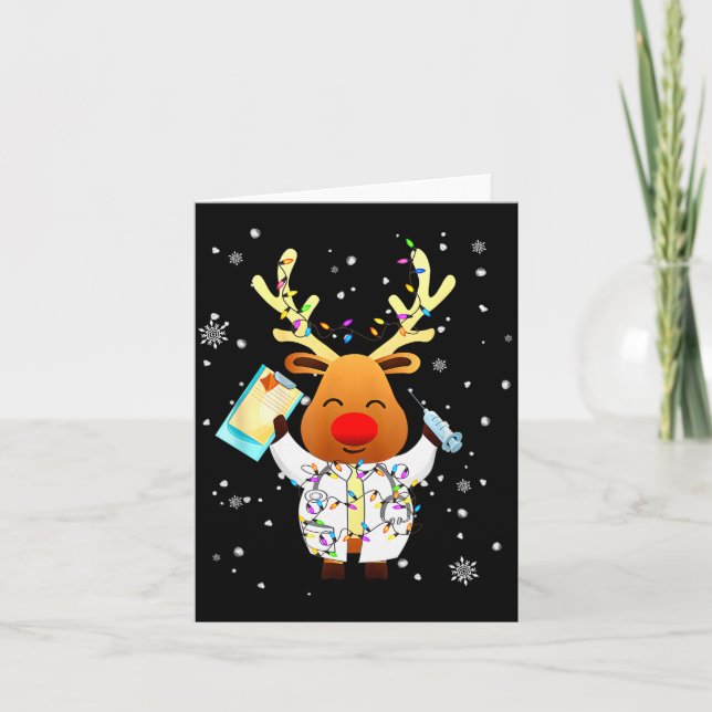 Carte Xmas Reindeer Doctor Reindeer Lover Funny Christma (Devant)