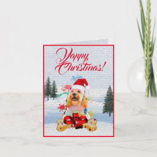 Carte Xmas Yappy pour chien de Cockapo mignonne pe