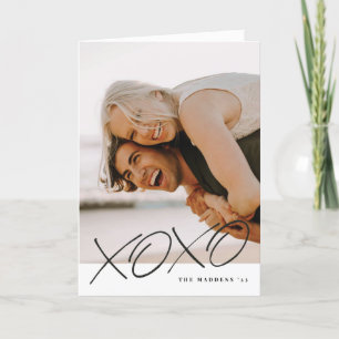 Carte XOXO Valentine's Day - Noir