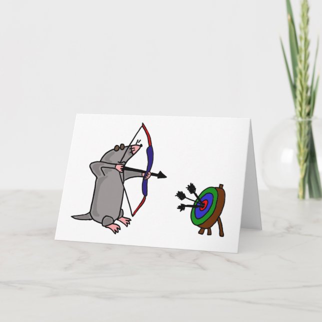 Carte XX- Mole aveugle en compétition de tir à l'arc (Devant)