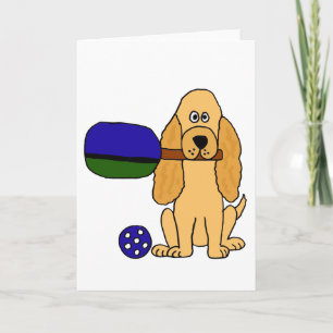 Carte XX- Pickleball Cocker Spaniel Cartoon