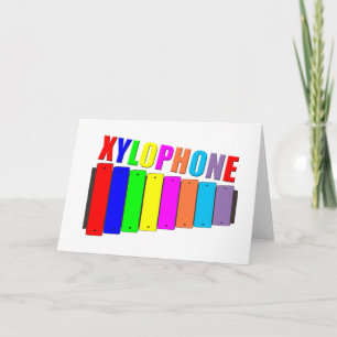 Carte xylophone arc-en-ciel