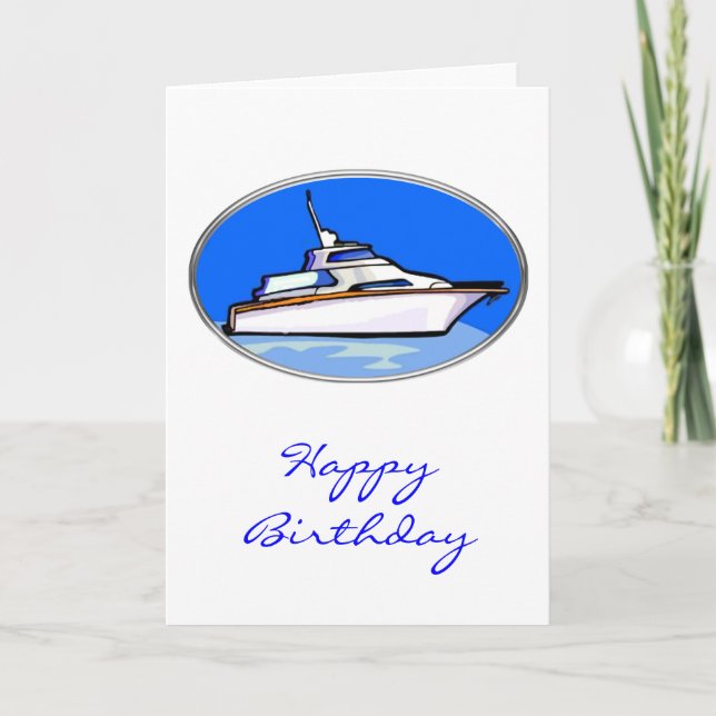 Carte Yacht dans l'ovale (Devant)