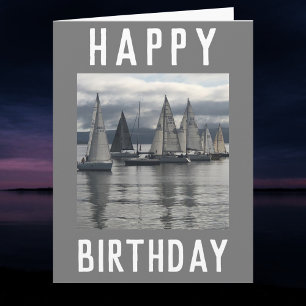 Carte Yachts sur une mer d'argent en Ecosse. Anniversair