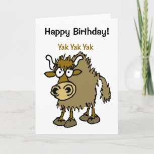 Carte YAK yackety-yak birthday chatting card