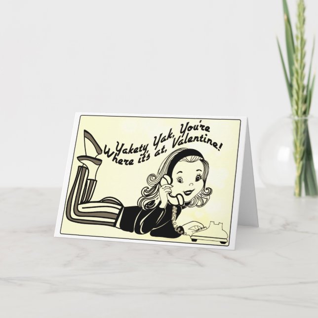Carte Yakety Yak Vintage Valentine's (Devant)