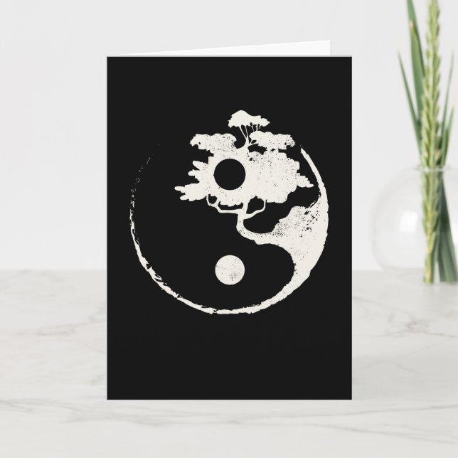 Carte Yang Bonsai Tree Enso Circle Zen (Devant)