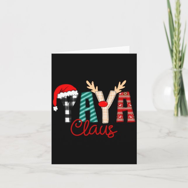 Carte Yaya Claus Xmas Happy New Santa Claus Merry Christ (Devant)