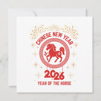 Carte Year of the horse chinese new year 2026