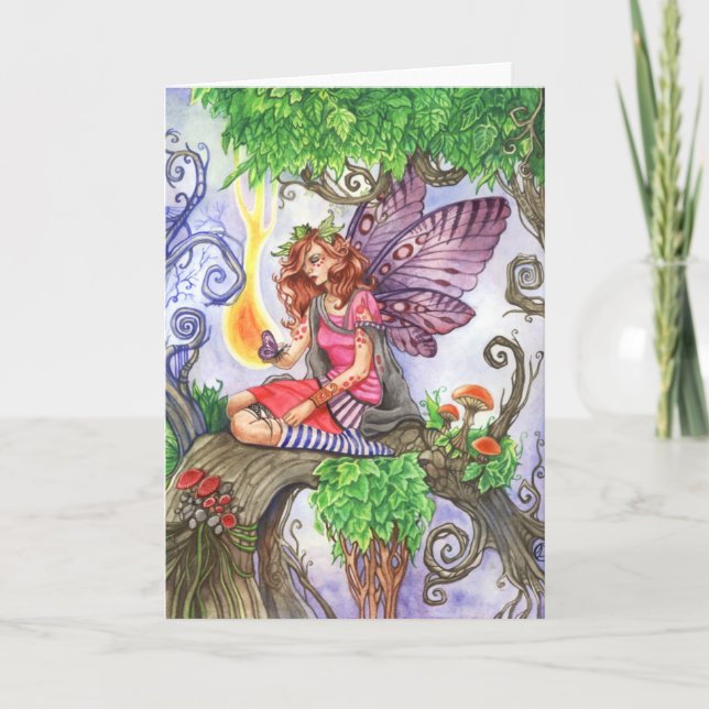 Carte Yearning Fairy Greeting Card (Devant)