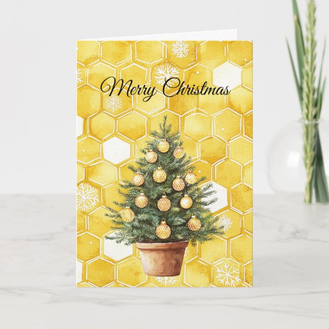 Carte Yellow Gold Honey Christmas Tree (Devant)