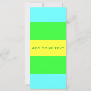 Carte Yellow, Green, Blue Wide Stripes by Shirley Taylor