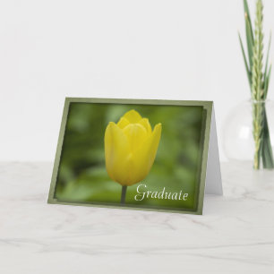 Carte Yellow Tulip Graduation Congratulations