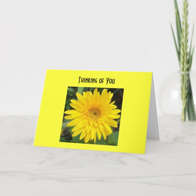 Carte yellowgerberdaisy, pensant à vous (Devant)