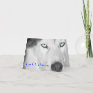 Carte Yeux d'un II sibérien (B/W)