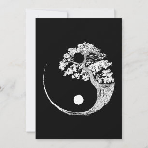 Carte Yin Yang Bonsai Tree Japonais Bouddhiste Zen