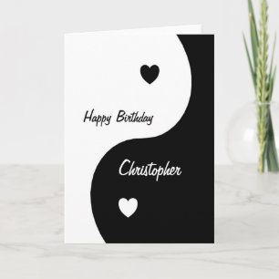 Carte Yin Yang Hearts Anniversaire