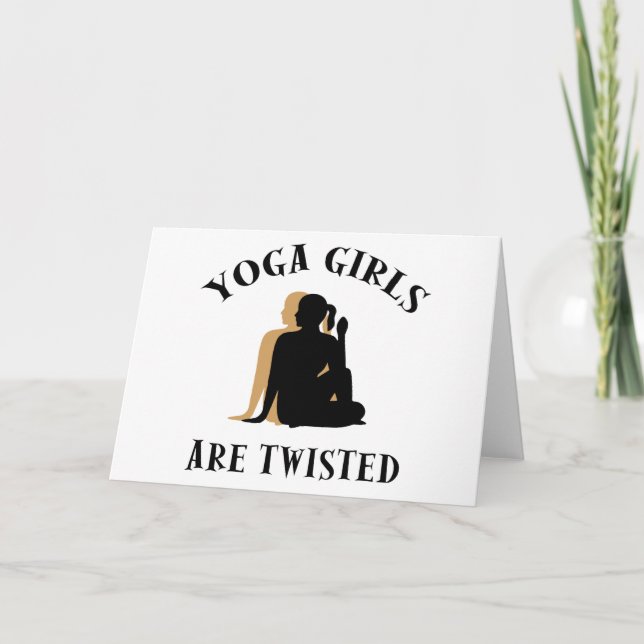 Carte Yoga GIrls sont un cadeau Twisted (Devant)