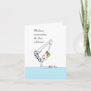 Carte Yoga Hummor card suitable for framing