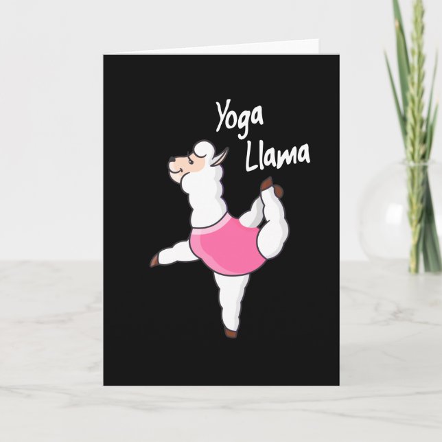 Carte Yoga Llama Drôle Méditation Yogi Cadeau (Devant)