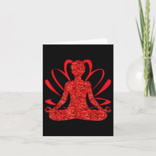 Carte Yoga Lover forme coeur aime Yoga Valentines Jour M