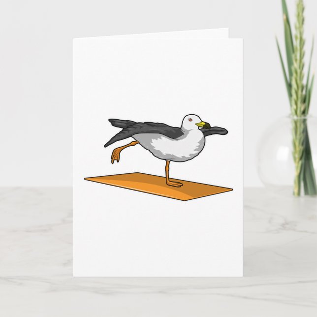 Carte Yoga Méditation Fitness Mouette (Devant)