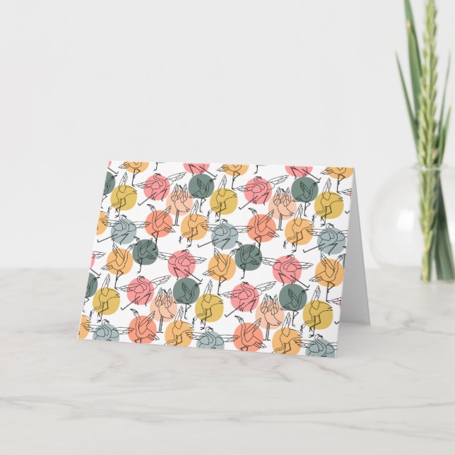 Carte Yoga poses pattern | Yoga seamless pattern 37 (Devant)