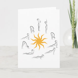 Carte yoga sun salutation