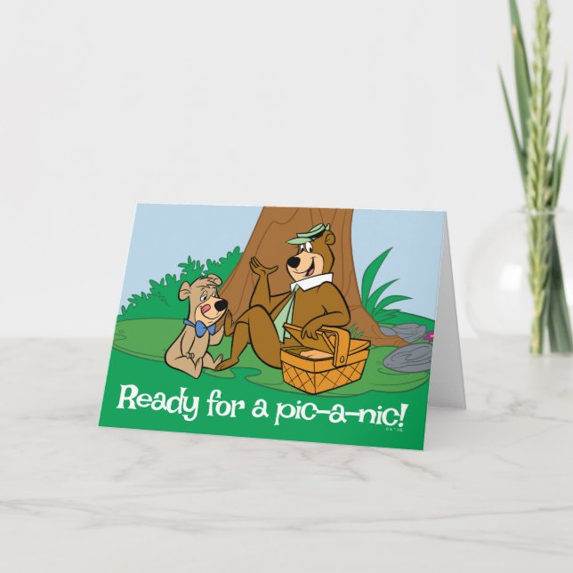 Carte Yogi Bear et Boo-Boo pique-nique Snack (Devant)