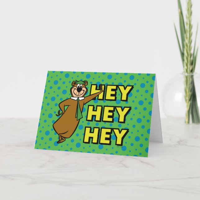 Carte Yogi Bear Hey Hey Hey (Devant)