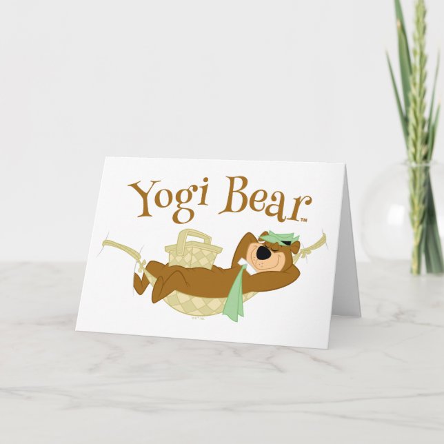 Carte Yogi Bear Pique-nique Hammock Nap Time (Devant)