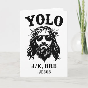 Carte Yolo Jk Brb Jésus Pour Pâques Religieux Chrétien