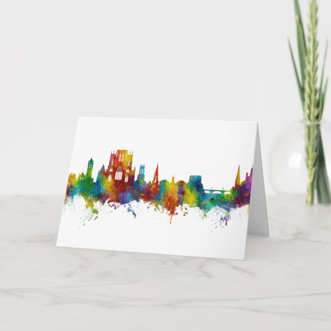 Carte York England Skyline (Devant)