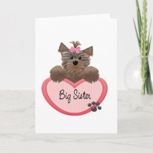 Carte Yorkie Big Sister