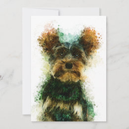 Carte Yorkie / Yorkshire Terrier Portrait pour animaux 5