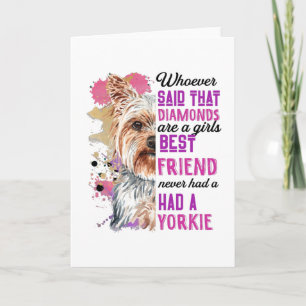 Carte Yorkies Sont Une Fille Meilleur Ami Drôle Chien Fi