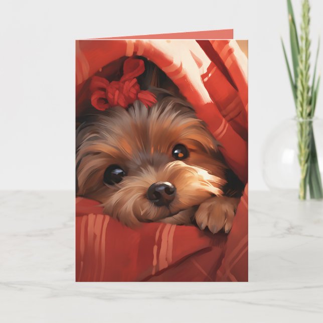 Carte Yorkshire Terrier de vacances (Devant)