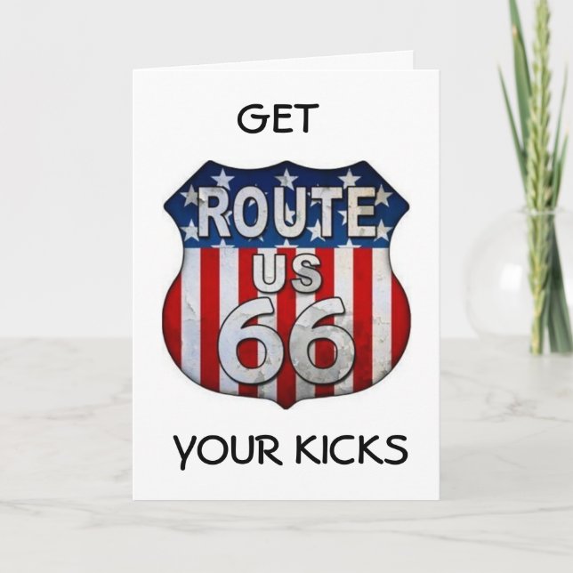 Carte **YOU ALWAYS GET YOUR KICKS** **60th BIRTHDAY** (Devant)