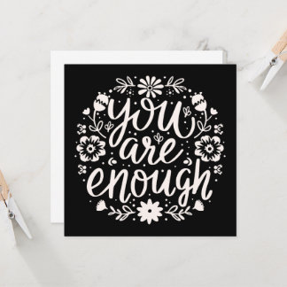 Carte You are enough self love affirmation reminder