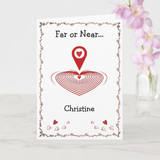 Carte You Are Here Folded Greeting Card