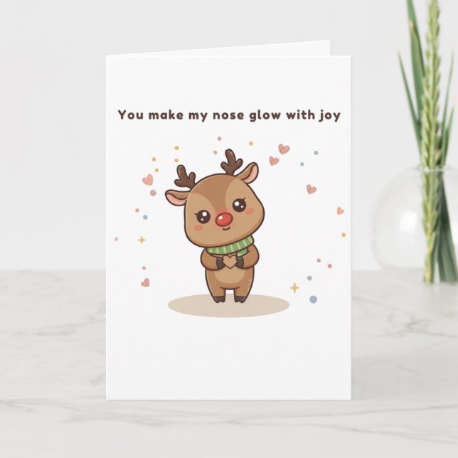 Carte You Make My Nose Glow With Joy Cute Puchi Dōshi  (Devant)